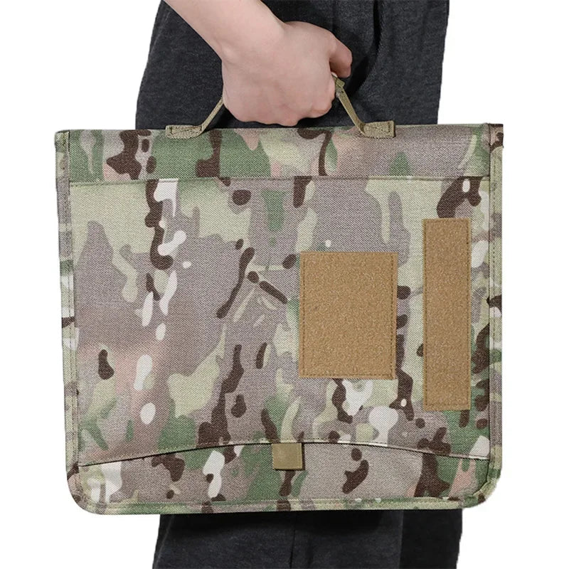 A4 A5 A6 Multicam Camo Tactical Notebook with Zippered Padfolio Ring Binder Loose-Leaf Paper Weatherproof Notepad
