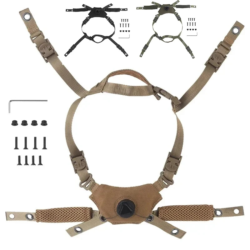 For Wendy FAST MICH Helmet Chin Strap Suspension System Adjustable Hunting Tactical Airsoft Helmet Replacement Accessory