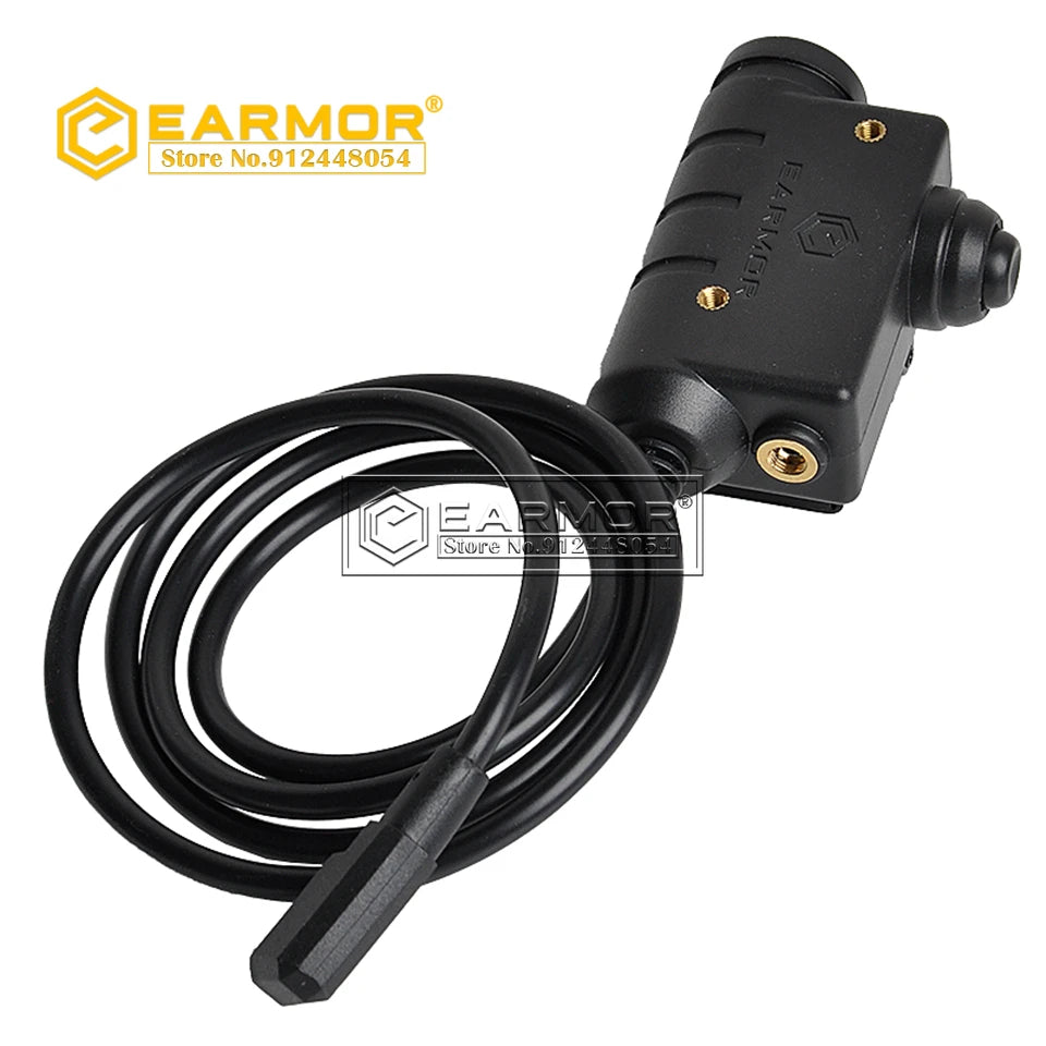 EARMOR PTT Adapter M51 Tactical Headset PTT Kenwood & AUX Radio Interface