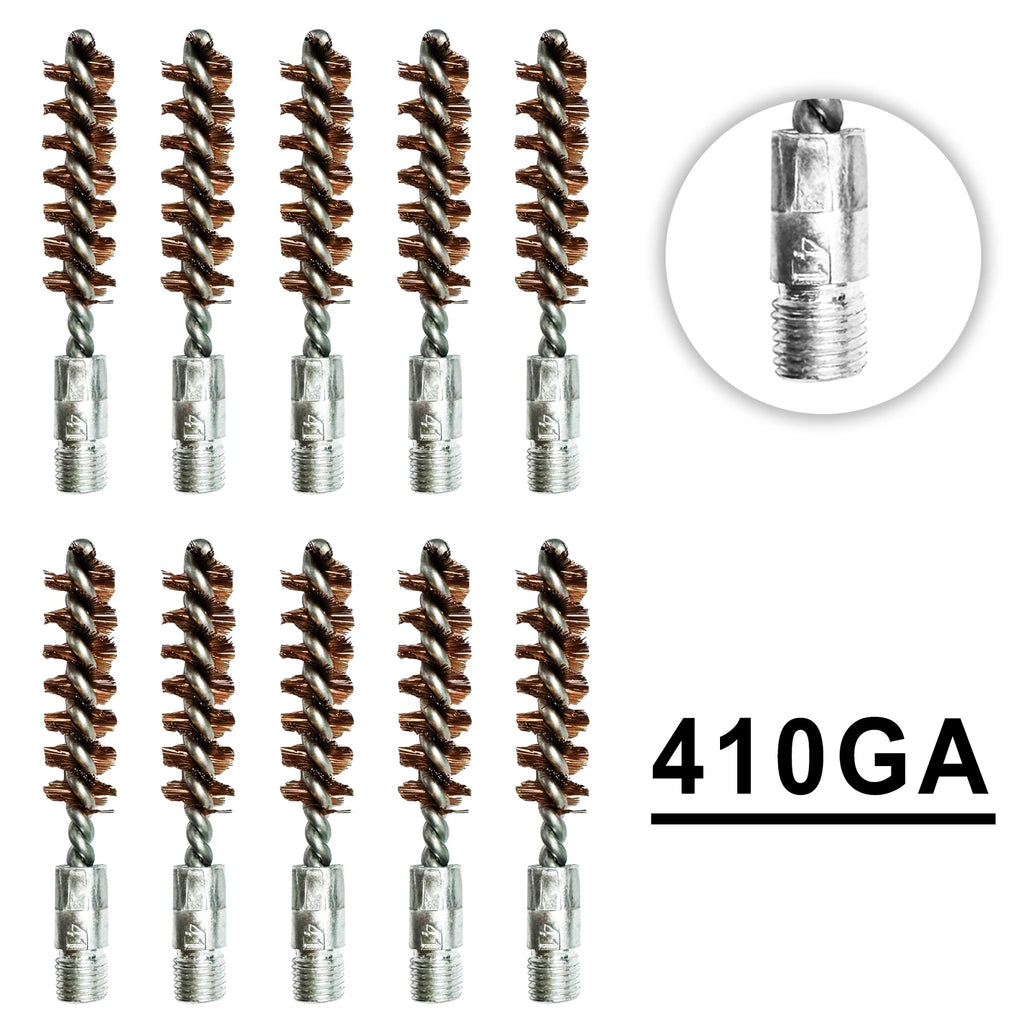 10 Pack Bronze Bore Brush 12GA .17Cal .22Cal 9mm Cleaning Brush for Pistol Rifle Cleaning Kit Thread 5-40 8-32 5/16-27