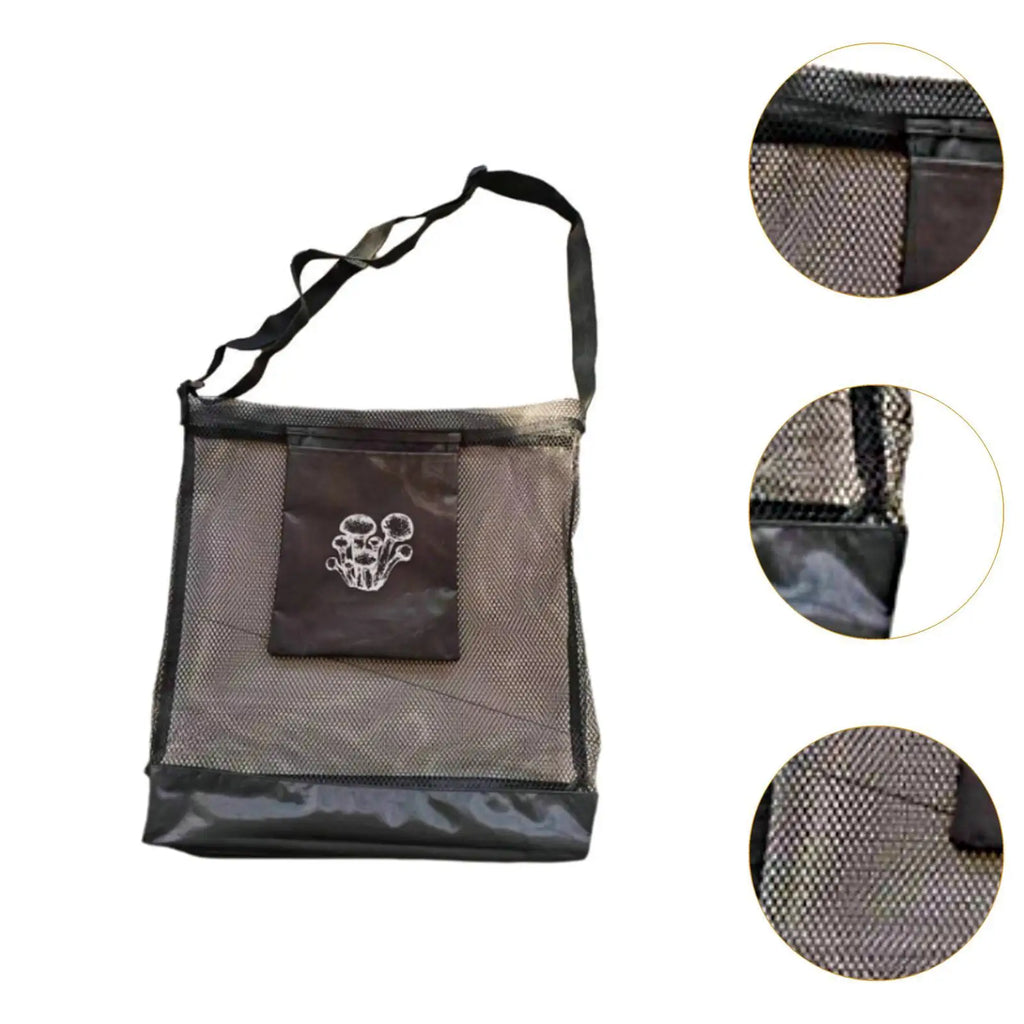 Breathable Picking Pouch Mesh Mini Bag Adjustable Strap Multi Storage Pocket for Outdoor Garden Hiking Lovers