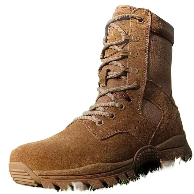 2024 New Thin Mountaineering Waterproof Breathable Combat New Side Zipper Ultra-Thin Men's Boots