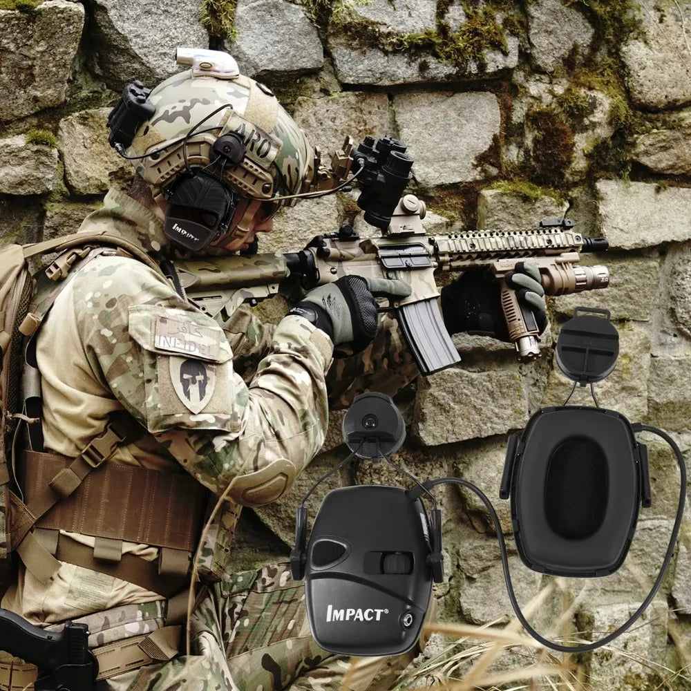 Outdoor Sports Anti-noise Impact Sound Amplification Electronic Shooting Earmuff Tactical Hunting Hearing Protective Headset