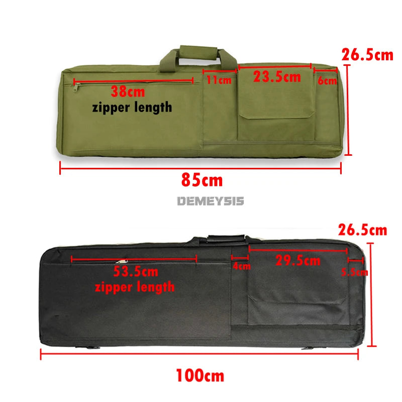85cm / 100cm Tactical Rifle Gun Bag Airsoft Shooting Case Hunting CS Wargame Shoulder Gun Bags with Removable Cotton Padding