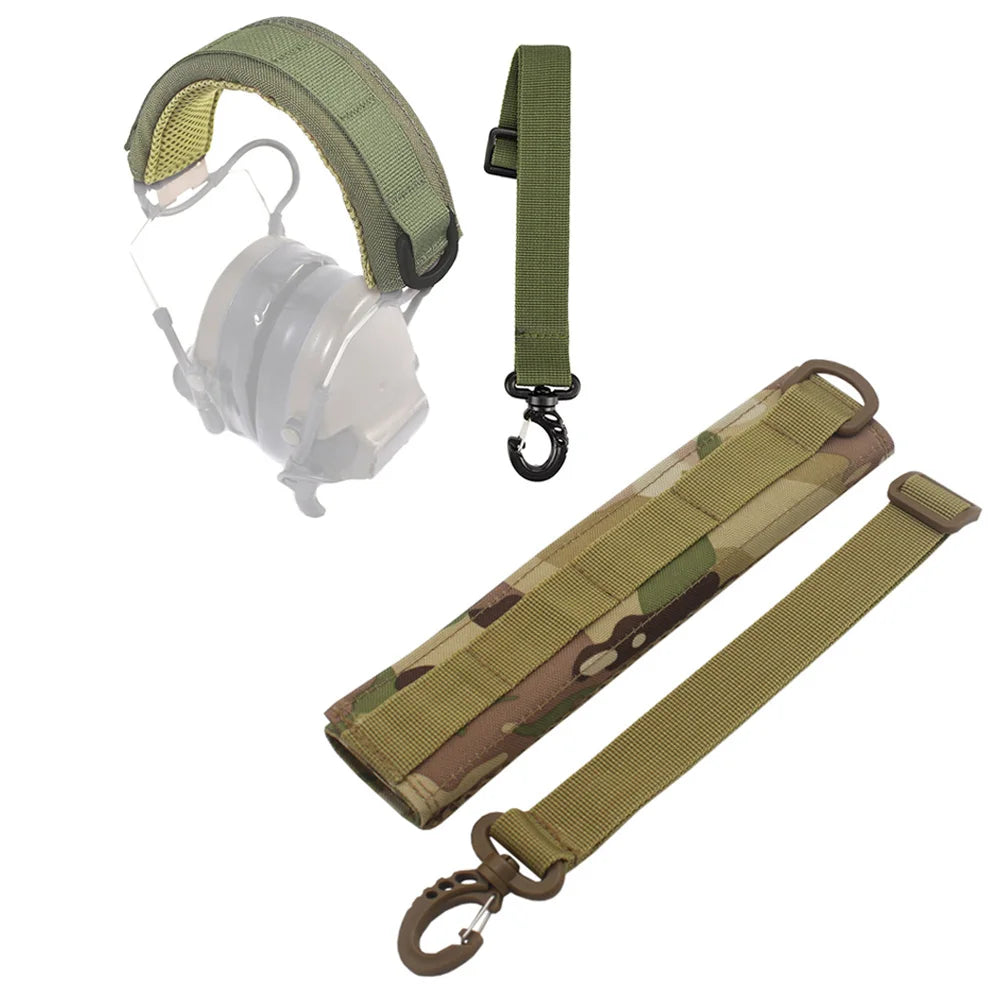 Tactical Modular Headset Cover Headphone Stand Protection Cover Earmuff Microphone Molle Protection Case