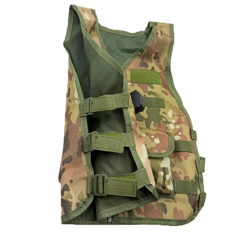 Outdoor Children Vest Tactical Boy Girl Camouflage CS Game Vest Kids Hunting Cosplay Fishing CS Fans Clothing