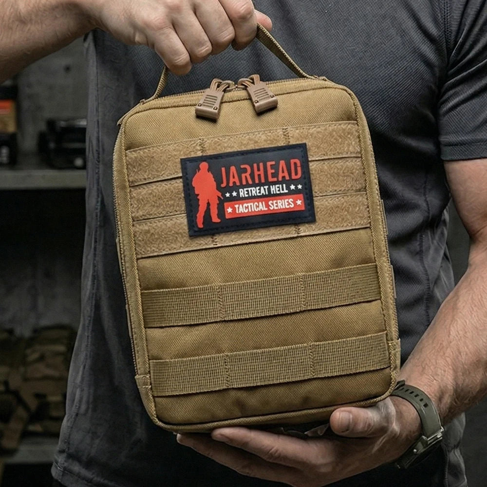 Tactical MOLLE First Aid Pouch Nylon Water Resistant EDC Medical Bag Organizer for Outdoor Hiking Camping Hunting