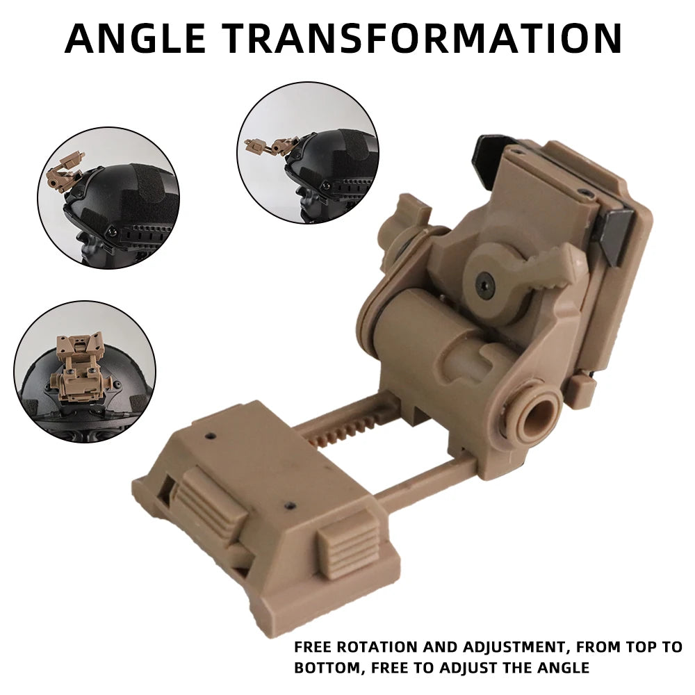 BOOIU L4G24 NVG Helmet Metal/Nylon Mount Holder Night Vision Goggles Mount Outdoor Sport Tactical Helmet Bracket For PVS15/18
