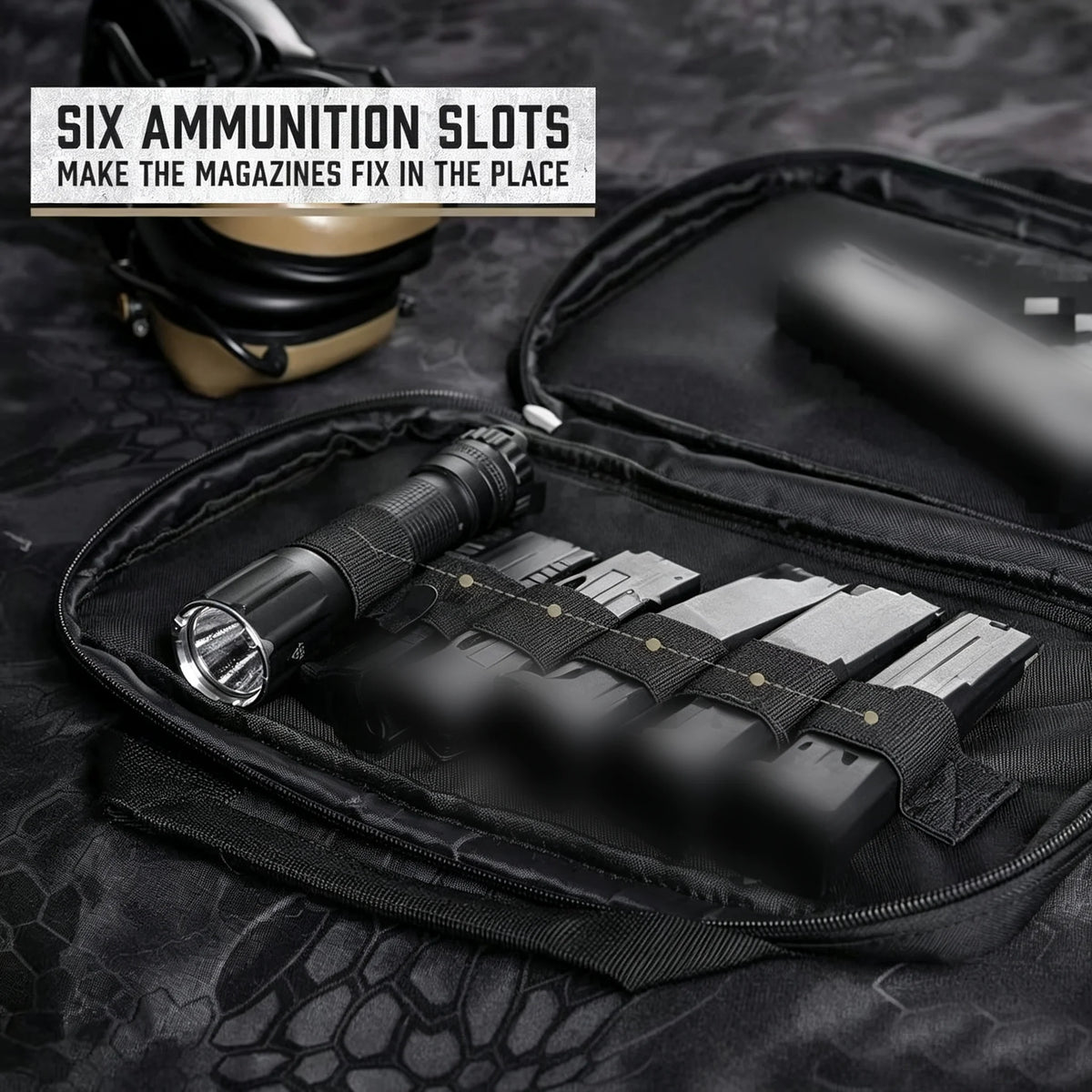 Outdoor sports pistol storage bag, magazine storage bag, pistol bag concealed carrying cushion holster with magazine storage slo