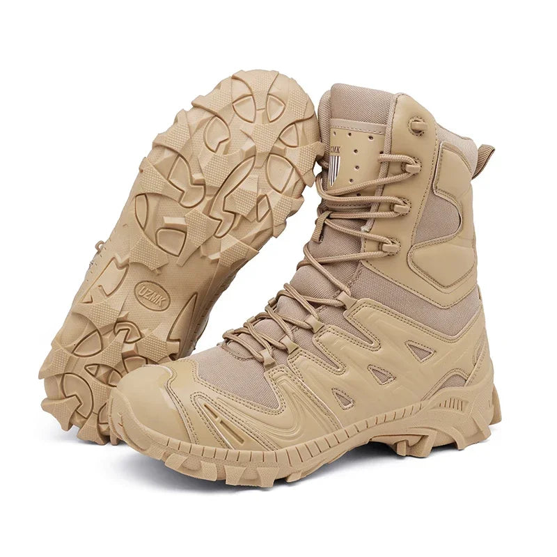 Men Climbing Shoes Waterproof Size Plus Tactical Boots Military Hunting Hiking Shoes Breathable Army Boot Anti-Slip Motorcycle