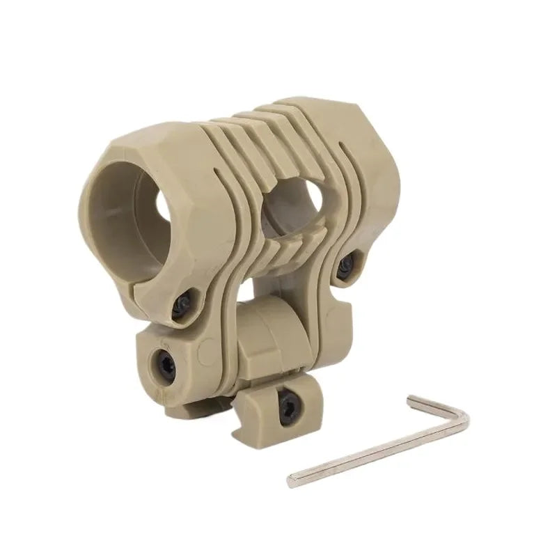 Tactical Helmet Mount for Flashlight with Rotating Rail Adapter Compatible with FAST Five-Stage Flashlight Clip Helmet