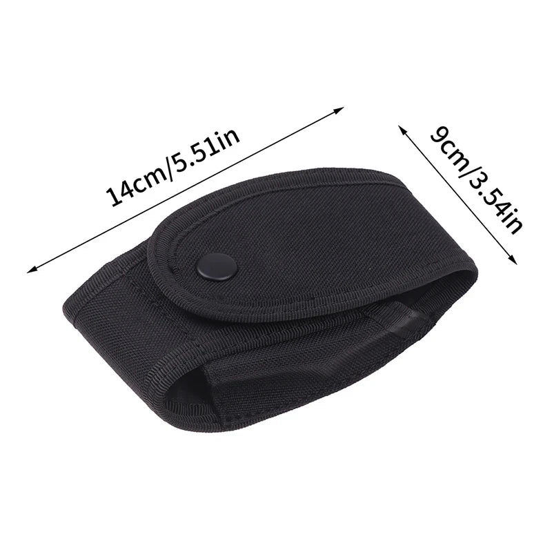 Tactical Molle Handcuff Holder,Quick Pull Out,Waist Pockets,Tool Key Phone Holder,Two Buttons,Adjustable,Fits 1.5inch Belt Loop