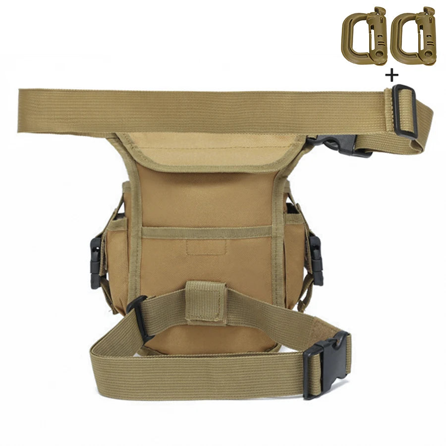 Large capacity multi pocket leg hanging bag, durable Oxford cloth waist bag sports cycling bag