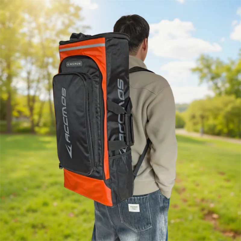 ACCMOS High-Quality Adjustable Large Bow Case with Bow Staff And Arrow Storage Bag Double Shoulder Bag Expandable High Capacity