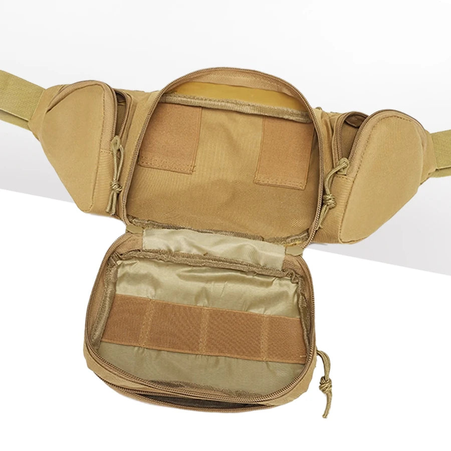 Outdoor multifunctional waist bag, large capacity, lightweight, running sports crossbody bag