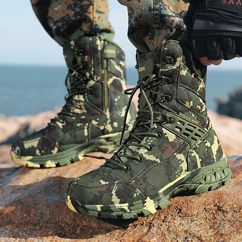 High Quality Men's Outdoor Boots Camouflage Hunting Man Trekking Boot Anti-slip Waterproof Boots Men botas senderismo hombre