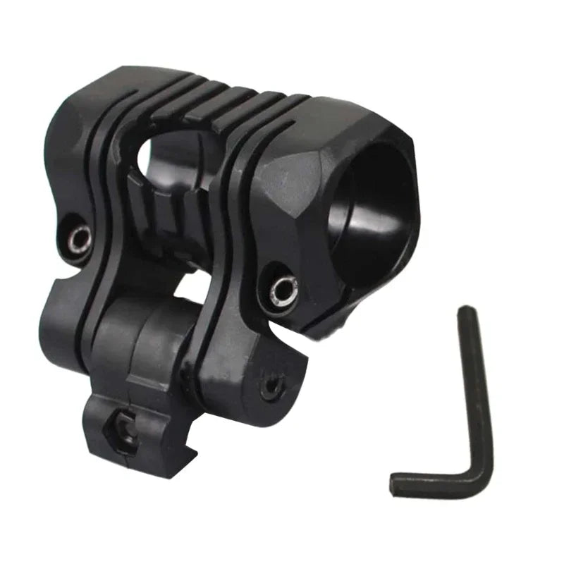Helmet Flashlight Holder 25mm Multi-Angle Plastic Light Clamp Mount with Wrench Side Rail Mount Fast Helmet Accessory