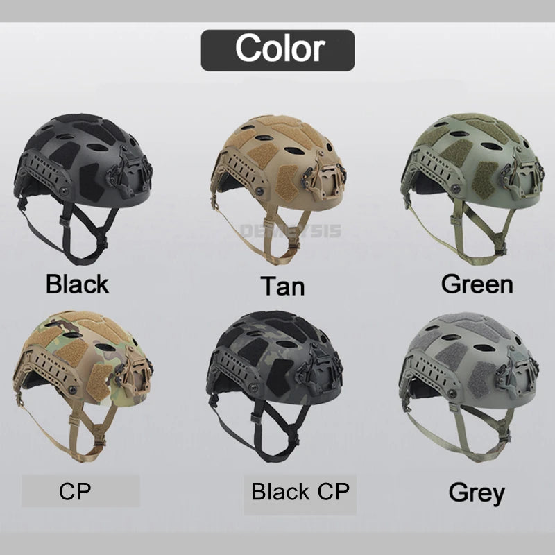 Tactical Fast Helmet Airsoft CS Game Helmets Outdoor Sports Hunting Shooting Paintball Head Protective Gear