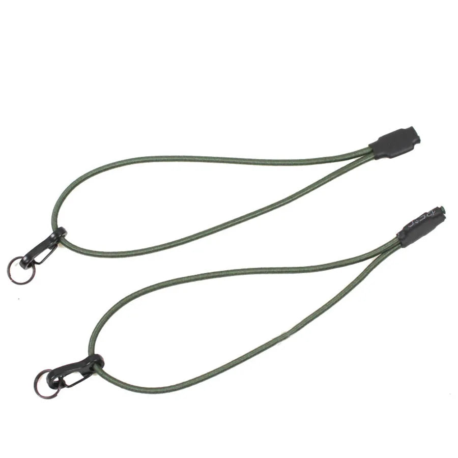 1 Pair  Tactical Team Wendy Helmet Night Vision Goggles Hanging Rope Fixed Elastic Rope Anti Loss Rope Metal Ring