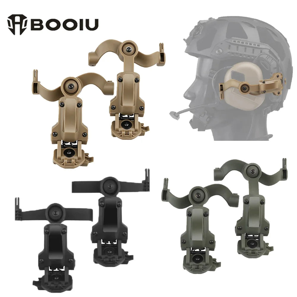 BOOIU Shooting Headset Bracket Tactical Helmet Rail Mount Adapter For OPS Core ARC/Wendy Multi-Angle Pickup Headphone Bracket
