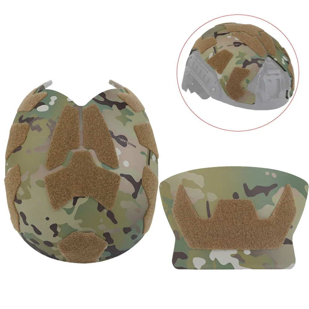 High Cut FAST Helmet Guard with Thickened Magic Tape Plastic Adhesive Cover Helmet Protector for Hunting Accessories