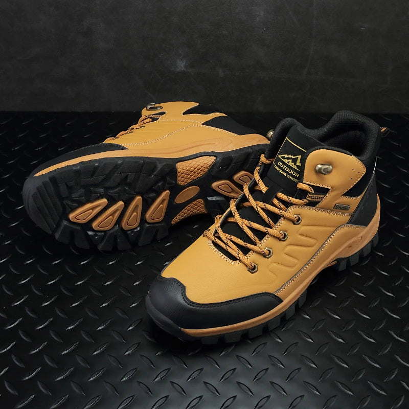 Men's outdoor hiking shoes four seasons non-slip walking sneakers fashion youth Joker breathable high-top sports running shoes