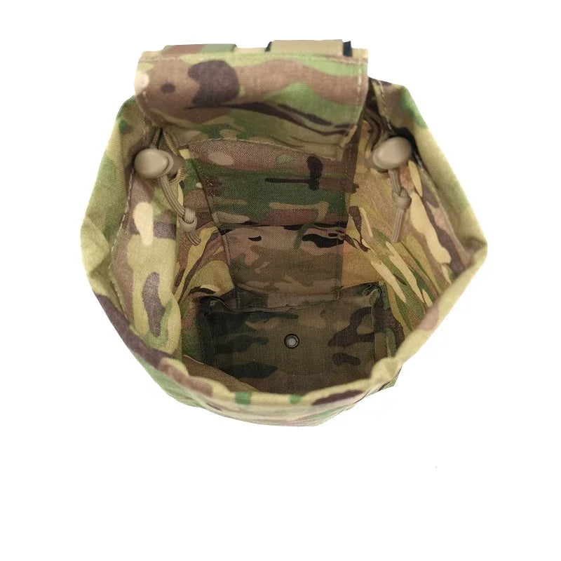 Tactical Dump Pouch Airsoft EDC Molle Magazine Pouch Foldable Hunting Tool Multicam MINI Mag Storage Waist Bag