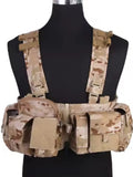 Tactical Chest Rig with5.56/7.62 Magazine Pouch Holder, Pistol Pouch, Wing Pouch, Molle Dangler Pouch UW Gen V Split Front Chest