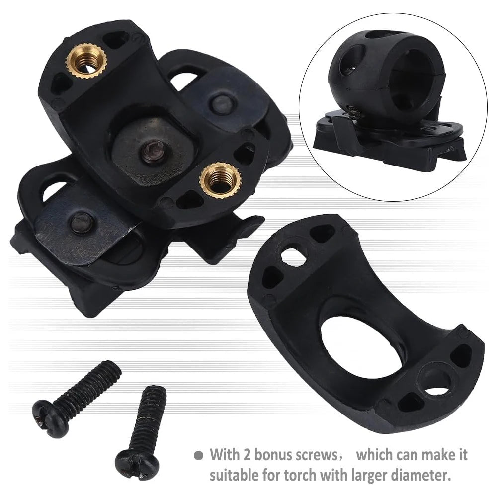 BOOIU Helmet Flashlight Holder Clip for Fast Tactical Helmet Mount Clamp Adapter 60 Degree Universal Rail Helmet Accessories