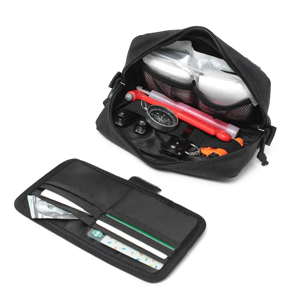 Tactical Molle Admin Pouch Outrdoor EDC Tool Pack Waist Bag Utility Accessory Bag Multi-Purpose Durable Belt Pouch for Hunting