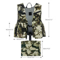 WESTTUNE Camouflage Hunting Vest with Seat Turkey Hunting Vest with Game Pouch Hunting Gear Accessories for Turkey Bird Hunters