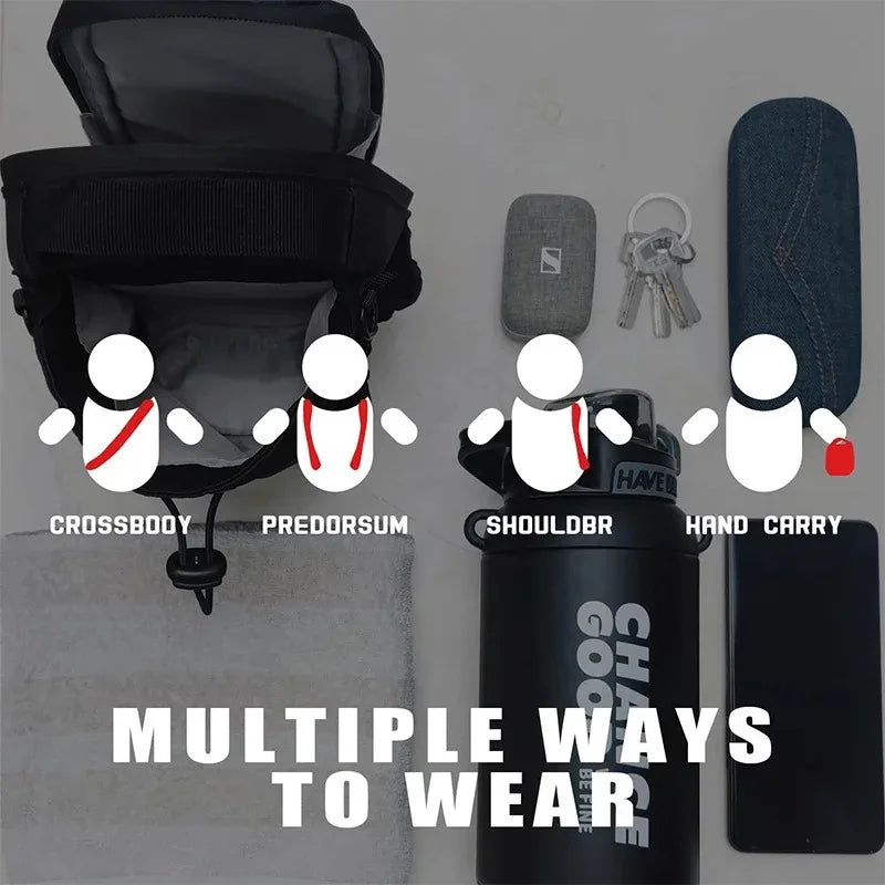 Large Capacity Magnetic Gym Bag with Phone Pocket, Portable Gym Bag, Water Bottle Pouch, Organizer, Gym Accessories