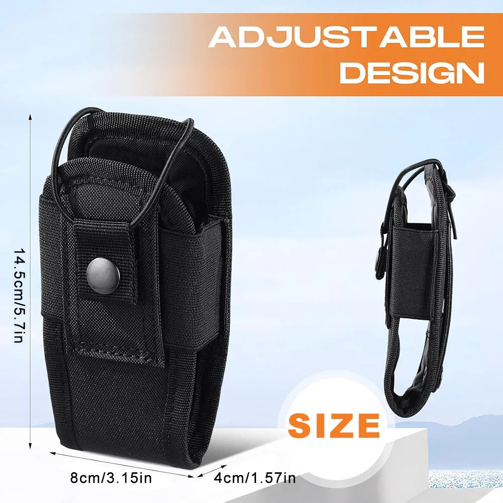 Universal Radio Holster MOLLE Walkie‑Talkie Pouch Tactical Radio Bag for Duty Belt Vest Hunting Camping Adventure