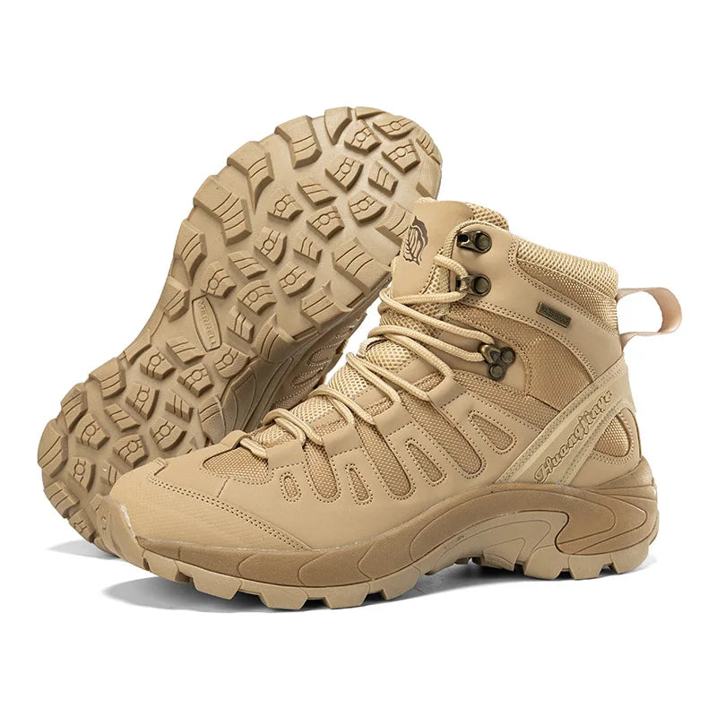 Topfight Big Size 47 46 Men's Outdoor Field Training Hiking Military Boots Hunting Trekking Camping Anti-Slip Ankle Boots