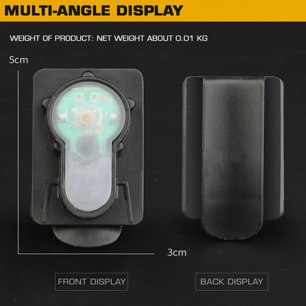 Tactical Signal Light MOLLE Hunting Bag Vest Clip-on Helmet Safety Waterproof Survival Lamp Rescue Signal Bicycle Strobe Light