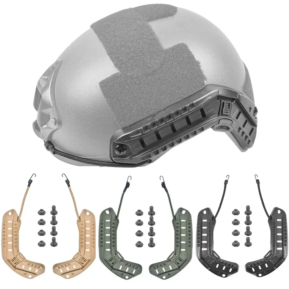 2 Pcs High Quality Tactical Helmets Side Rail More Colors To Choose Lightweight For Mount FAST ARC Combat Helmet Accessories