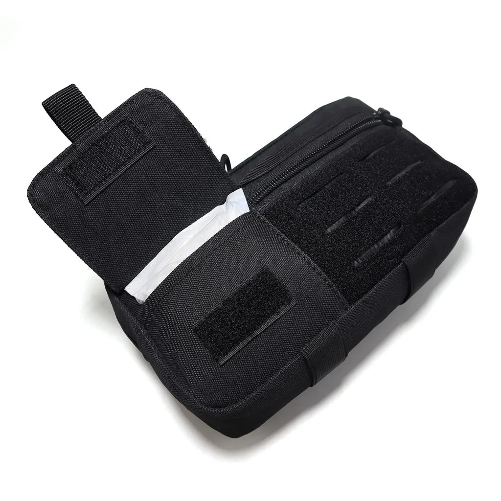 Tactical MOLLE EDC Pouch 600D Utility Nylon Water Resistant Admin Bag Organizer for Outdoor Hiking Camping Hunting Sports