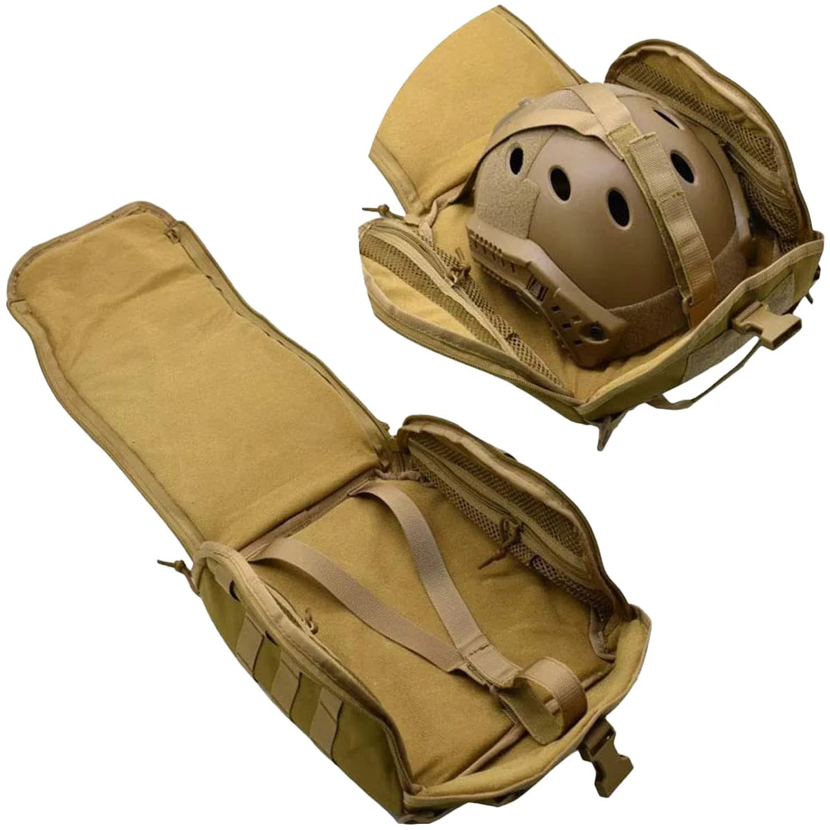 Tactical Helmet Bag Pack Multi-Purpose Molle Storage Carrying Pouch for Outdoor Hunting Sports Equipment Combat Helmets