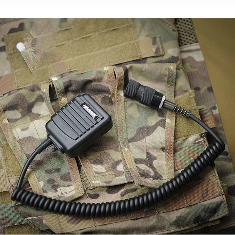 Tactical Type AN/PRC 148/152 Standard Six Pin Interface Universal Radio Handheld Microphone