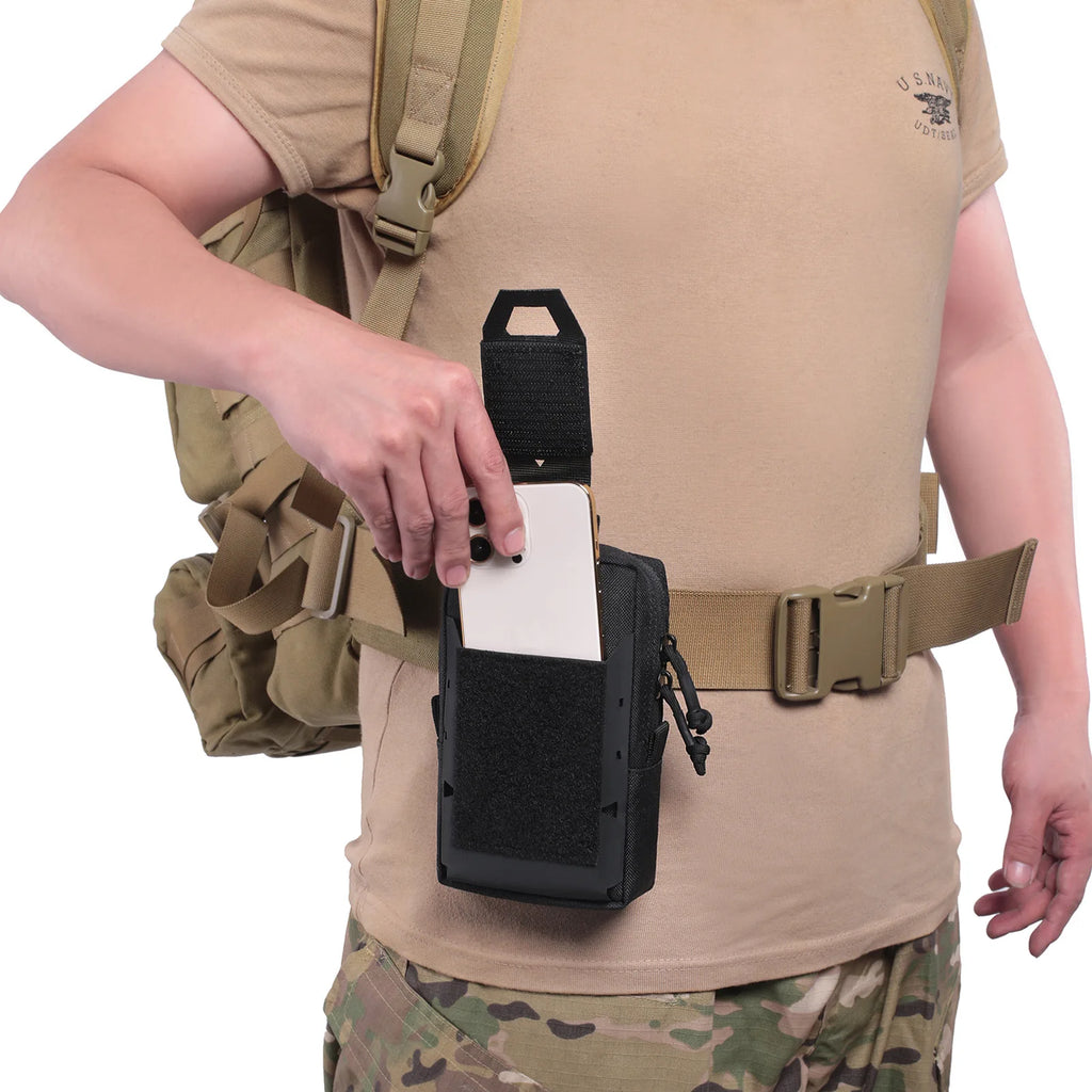 Multipurpose Tactical MOLLE EDC Pouch Quick Detach Utility Organizer Bag for Phone Tools and Everyday Carry