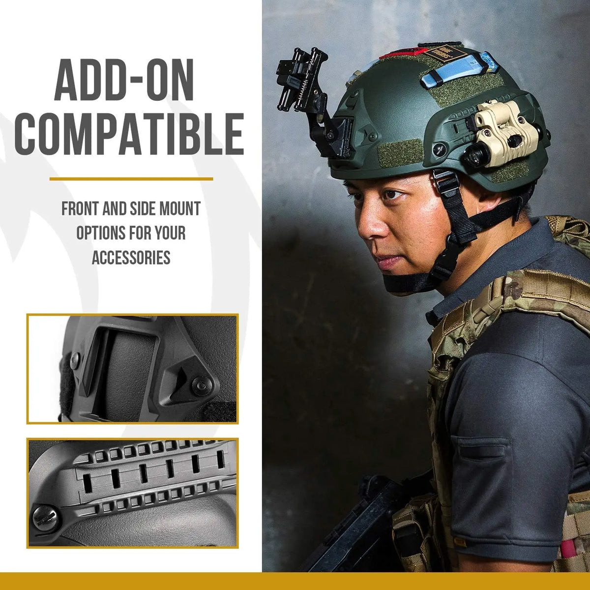 FAST Tactical Helmet, Adjustable Airsoft Paintball Helmet with ARC Rail System for Outdoor Training & Hunting