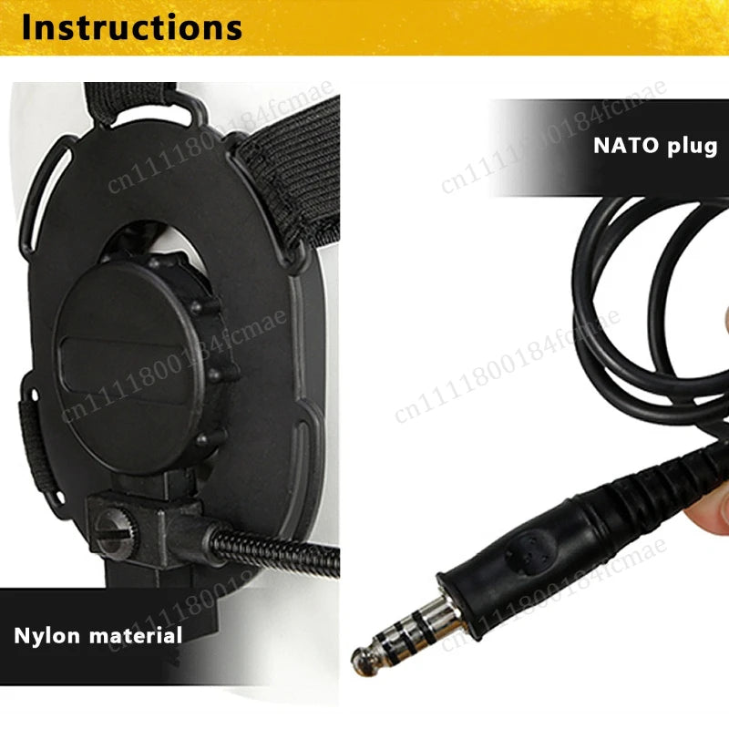 .Tactical Outdoor Shooting Communication Headphone Bowman Elite II Headset U94 PTT For Kenwood Baofeng UV-5R Radio Accessory