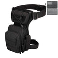 Multi functional quick release leg bag, storage bag, layered storage, waist and leg strap fixation, elastic strap
