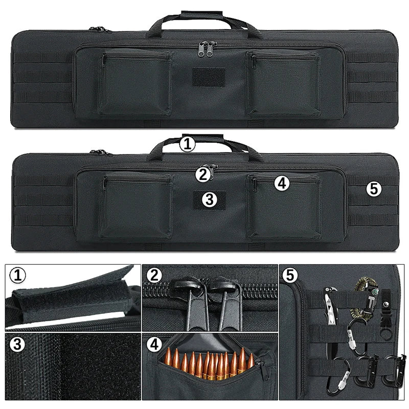 Tactical 100cm 120cm Gun Bag Case Rifle Bag Backpack Sniper Carbine Airsoft Shooting Carry Shoulder Bags for Hunting Accessories