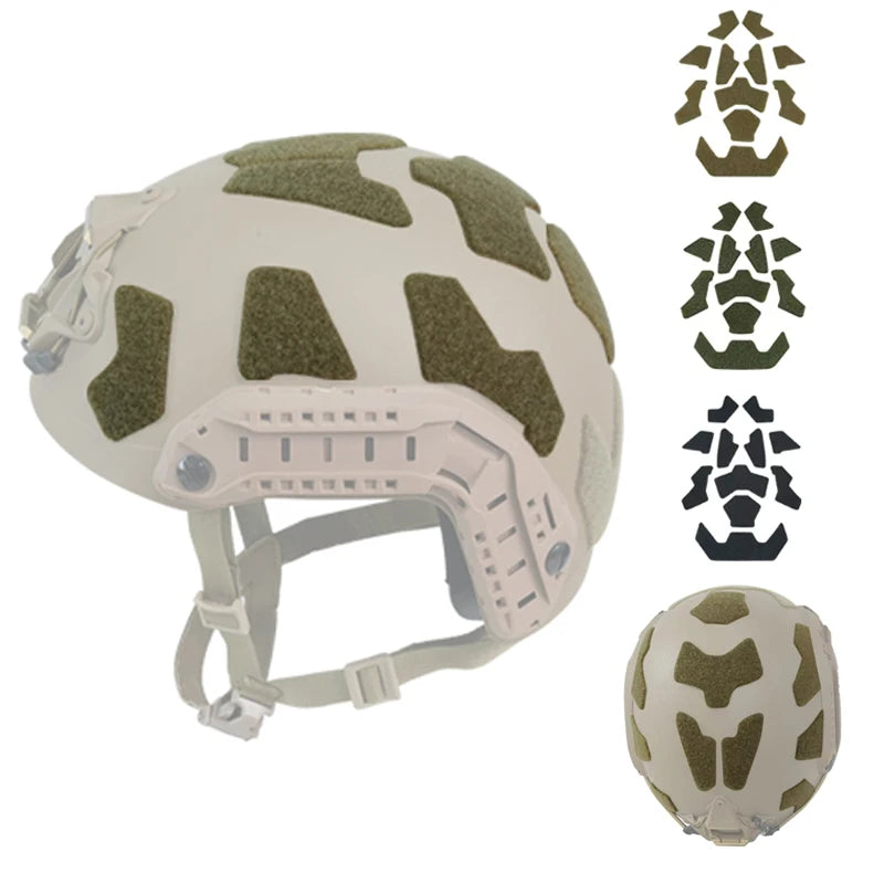 BOOIU Tactical 11 PCS Fast Helmet Magic Sticker Airsoft Helmet Patch Hook For FAST SF High-Cut Tactical Helmet Accessories