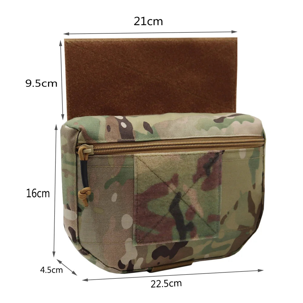 Fwoyonze 500D Nylon Outdoor Tactical JPC/CPC Vest/Tactical Chest Pouch FC Large Sub-Pouch Expanded Lower Belly Bag
