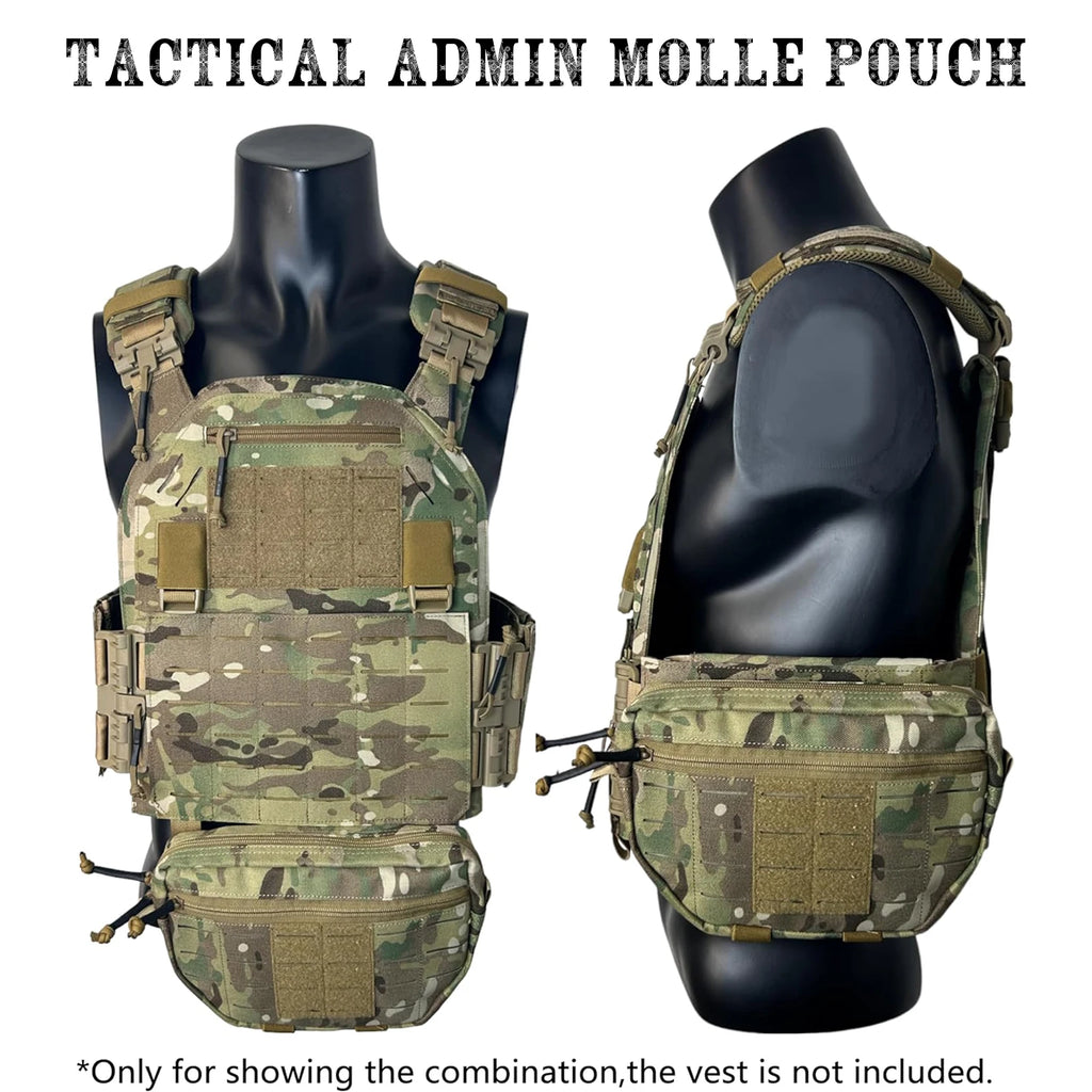 Tactical Molle Dump Pouch for Tactical EDC Bag Utility Tool Admin Pouch Tactical Vest Chest Waist Pack Utility Tool Admin Pouch