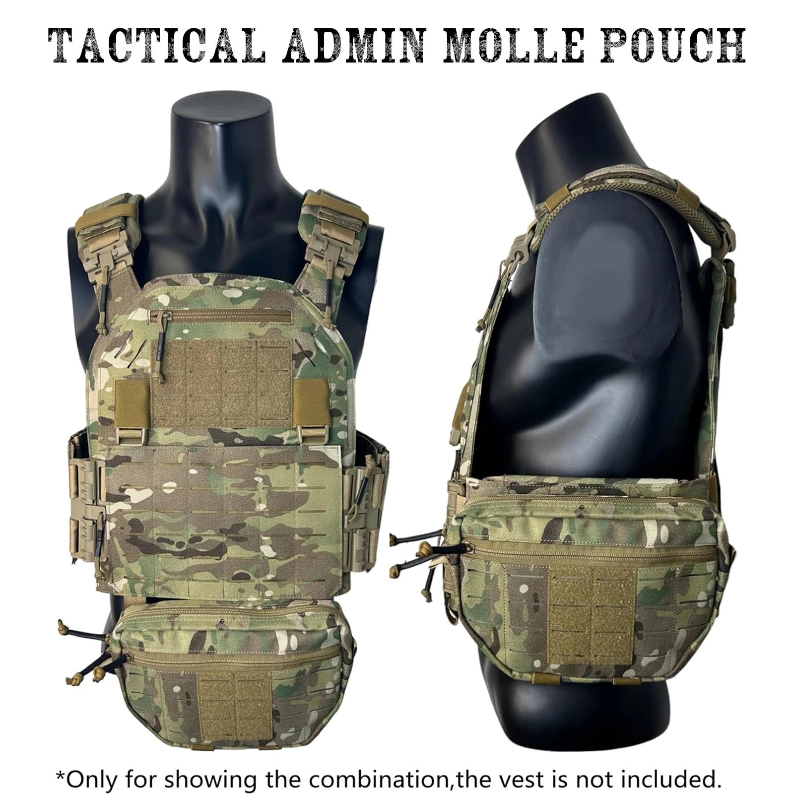 Tactical Molle Dump Pouch for Tactical EDC Bag Utility Tool Admin Pouch Tactical Vest Chest Waist Pack Utility Tool Admin Pouch