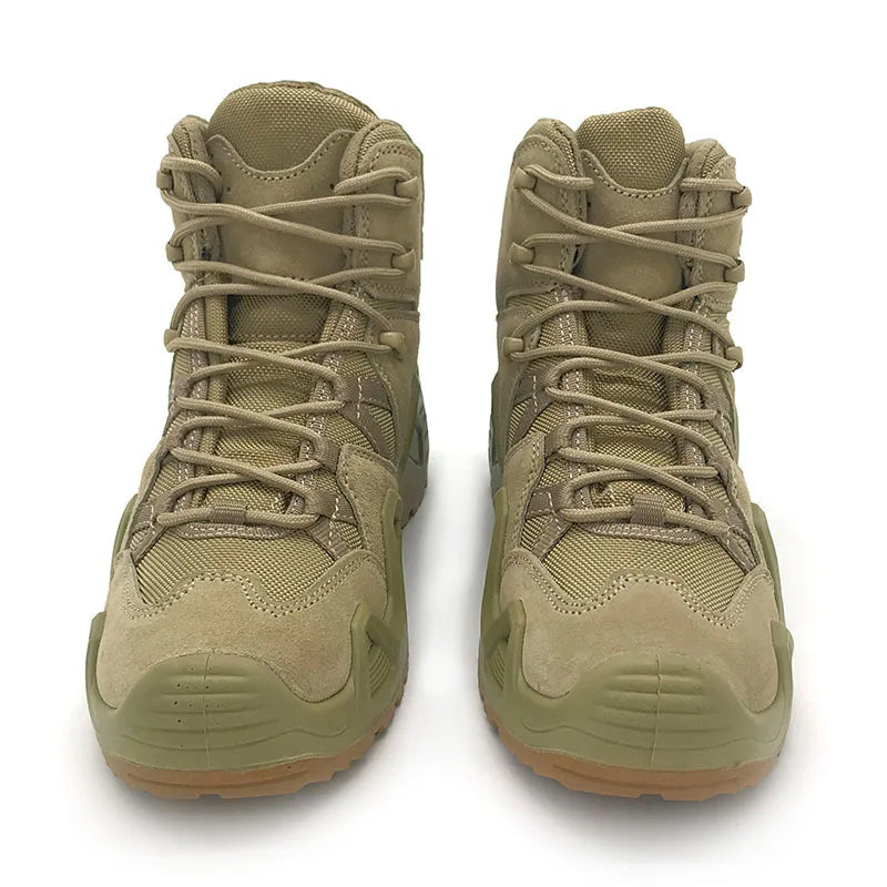 New Mid Cut Men's Tactical Boots Army Boots Size 39-46 Combat Man Boots Army Hunting Work Boots  Military Ankle Casual Boots