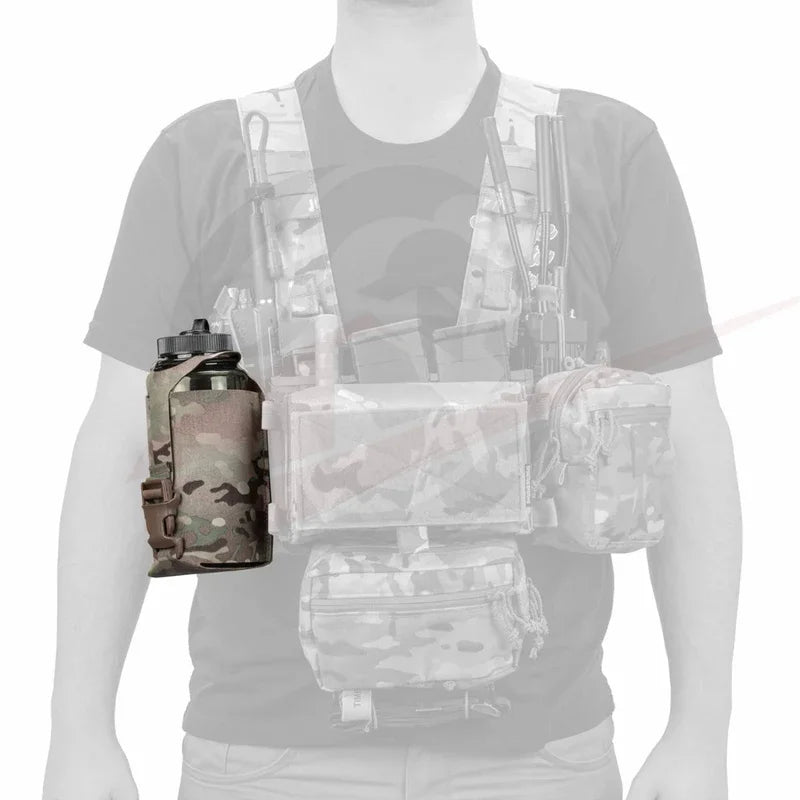 Tactical SS Style Water Bottle Pouch Airsoft Vest Bottle Holder Plate Carrier Molle Pouch Hunting 1L Bottle Bag Accessories